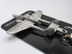 Northrop P-61 Black Widow Airplane Pewter Keychain