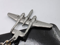 Northrop P-61 Black Widow Airplane Pewter Keychain
