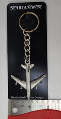 US Air Force One Jet Airplane Pewter Keychain