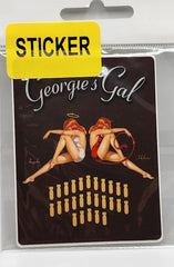 Miniadhesivo con diseño de bomba de misión "Georgie's Gal" del B-25