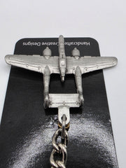 Northrop P-61 Black Widow Airplane Pewter Keychain