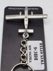 Viking Air DHC-6 Twin Otter 3D Pewter Keychain