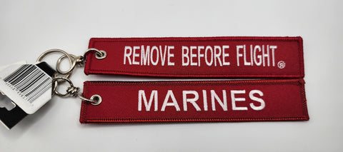 Llavero de marines con la frase "Remove Before Flight" de RBF