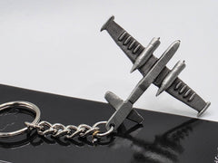 Douglas A-26/B-26K Counter Invader Airplane Pewter Keychain