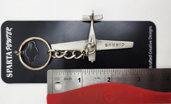 Cirrus Vision SF50 Jet Airplane Pewter Keychain