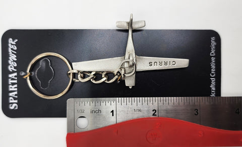 Cirrus Vision SF50 Jet Airplane Pewter Keychain