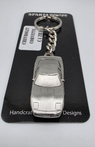 Chevrolet Corvette C4 ZR1 3D Pewter Keychain
