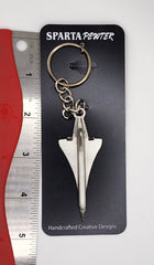 Concorde Supersonic Jet Airliner Pewter Keychain