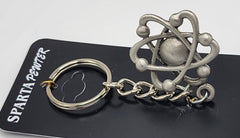 Atomic Atom Pewter Keychain