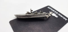 PT Boat 3D Pewter Large Zipper/Bag Pull