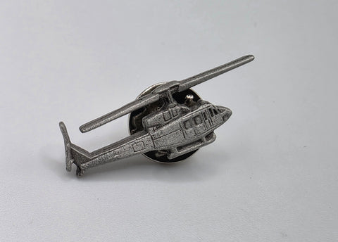 Bell UH-1 Iroquois Huey Helicopter Pewter Airplane Lapel Pin