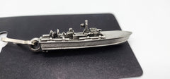 PT Boat 3D Pewter Large Zipper/Bag Pull