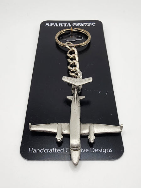 Beech 1900D Jet Airplane Pewter Keychain
