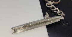 USS Gerald R. Ford-Class Aircraft Carrier 3D Pewter Ship Keychain