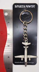 Beech 1900D Jet Airplane Pewter Keychain