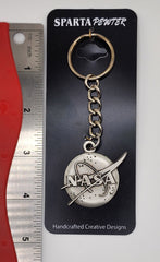 NASA 2D Meatball Logo Pewter Space Keychain