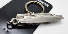USS Gerald R. Ford-Class Aircraft Carrier 3D Pewter Ship Keychain
