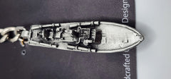 PT Boat 3D Pewter Keychain