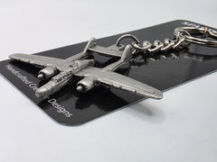 Northrop P-61 Black Widow Airplane Pewter Keychain