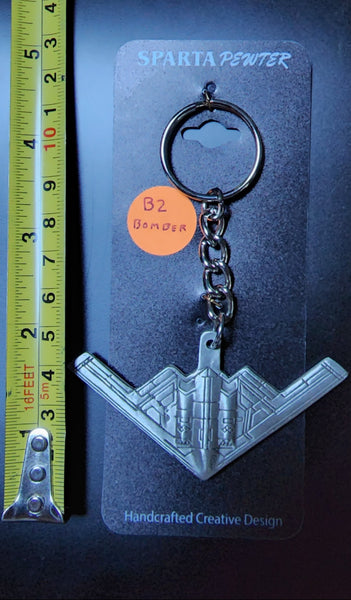 Llavero de peltre con el avión bombardero B-2 Spirit de Northrop Grumman