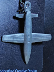 Llavero de avión de peltre Bell X-1