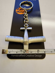 Llavero de avión de peltre Piper Warrior