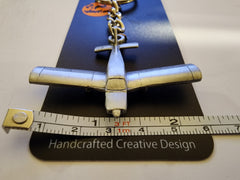 Llavero de avión de peltre Piper Warrior