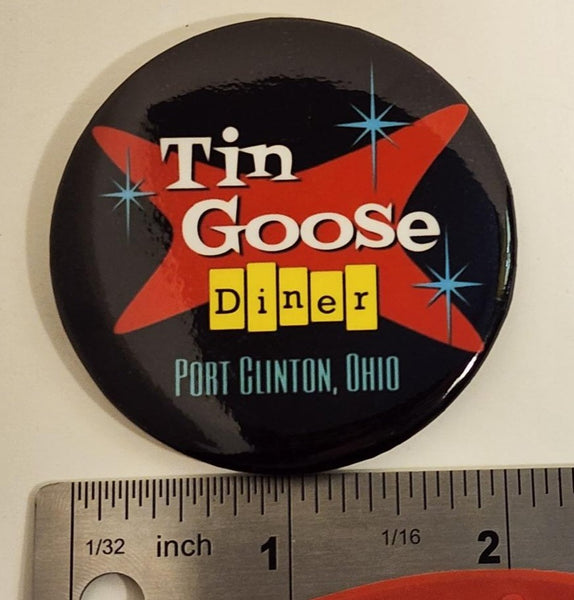 Imán con logotipo retro de Tin Goose Diner