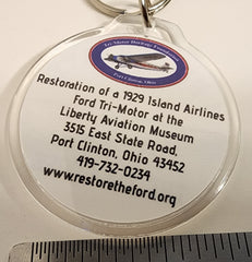 Llavero acrílico con el logotipo redondo de I Helped Save the Tin Goose