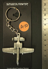 Llavero de peltre con forma de avión Fairchild Republic A-10 "Warthog" Thunderbolt II