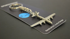 WWII Boeing B-29 Superfortress Pewter Airplane Keychain