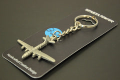 WWII Boeing B-29 Superfortress Pewter Airplane Keychain