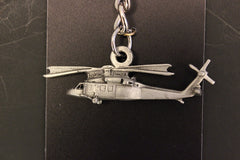 Llavero de peltre con el helicóptero Sikorsky UH-60 Black Hawk