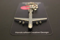 Llavero de peltre con forma de avión Lockheed C-5 Galaxy