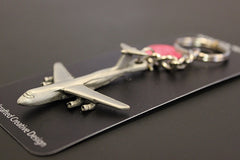 Llavero de peltre con forma de avión Lockheed C-5 Galaxy