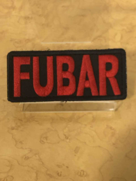 Parche de velcro FUBAR (letras rojas)