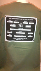 Camiseta de bombardero verde B-25 Mitchell Georgie's Gal OD