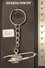 Llavero de peltre con forma de helicóptero Bell UH-1 Iroquois "Huey" de la época de Vietnam