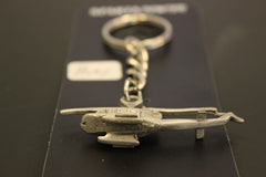 Llavero de peltre con forma de helicóptero Bell UH-1 Iroquois "Huey" de la época de Vietnam