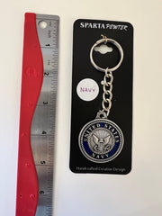 Llavero esmaltado con el logotipo del sello de peltre de la Marina de los Estados Unidos (USN)