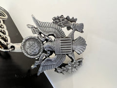Llavero de peltre con logotipo del escudo en 3D del ejército de los Estados Unidos