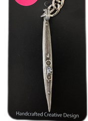 Llavero de peltre en forma de submarino en 3D