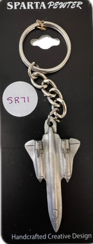 Llavero de peltre con el avión Lockheed SR-71 Blackbird