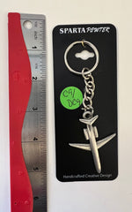 Llavero de peltre con forma de avión McDonnell Douglas C-9/DC-9