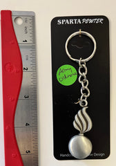 Llavero de peltre con el logotipo de artillería del ejército