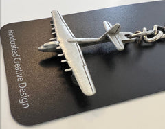 Llavero de peltre con forma de avión Hughes H-4 Hercules "Spruce Goose"