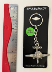 Llavero de peltre con el avión E-2C Hawkeye de Northrop Grumman