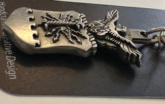 Llavero de peltre con el logotipo del escudo del Departamento de la Fuerza Aérea de los Estados Unidos (USAF)