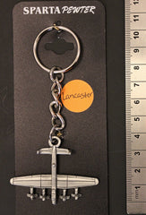 Llavero de peltre con forma de avión bombardero pesado británico Avro Lancaster de la Segunda Guerra Mundial