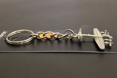 Llavero de peltre con forma de avión bombardero pesado británico Avro Lancaster de la Segunda Guerra Mundial